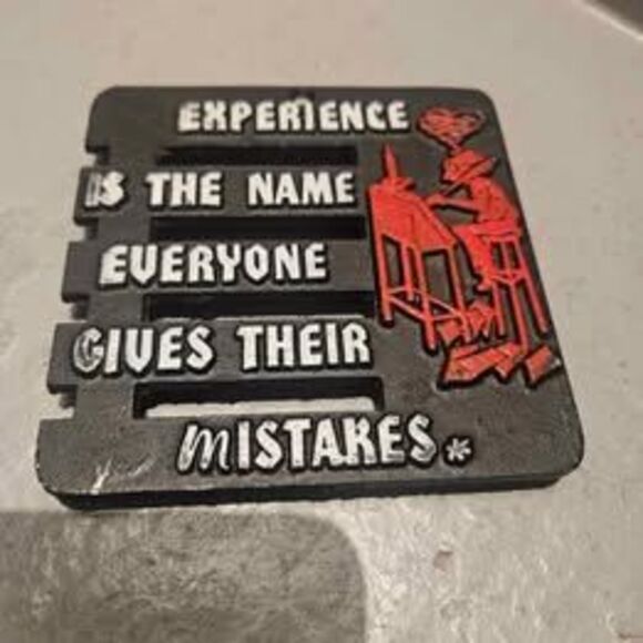 Cast Iron Trivet Set of 3 Humorous  4.5 x 4.5" - Picture 5 of 7